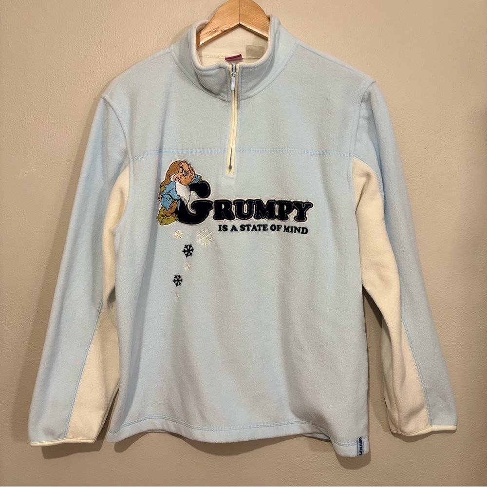 Disney Fleece Pullover Sweatshirt Size Large 12/14 Snow White Grumpy Character - Picture 2 of 7